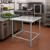 Thumbnail image #2 for Spec-Master 30 Inch x 30 Inch Square Work Table with 14-Gauge 304 Stainless Steel Top and Galvanized Tubular Base
