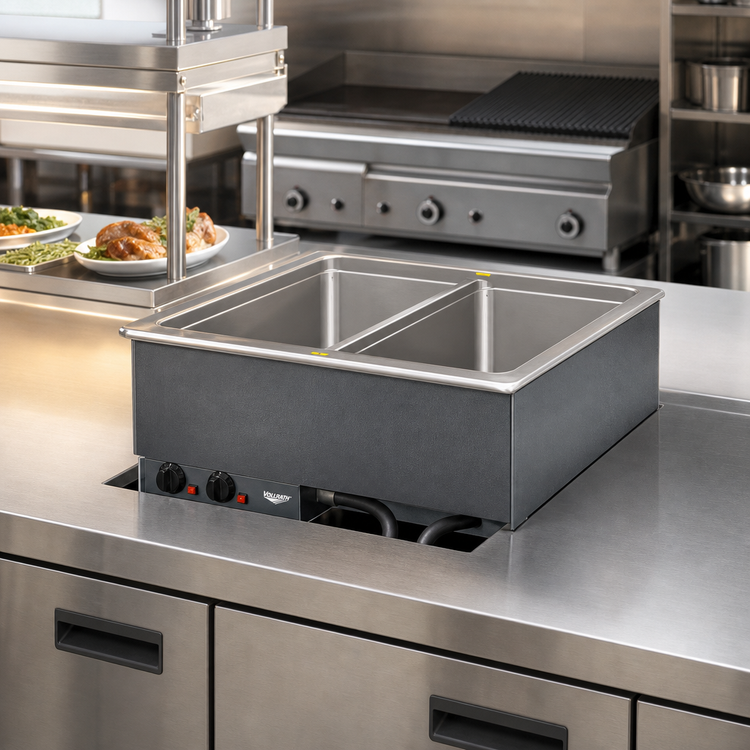 Product image #2 for Vollrath Two-Well Drop-In Electric Hot Food Well Unit with Auto-Fill and Manifold Drain