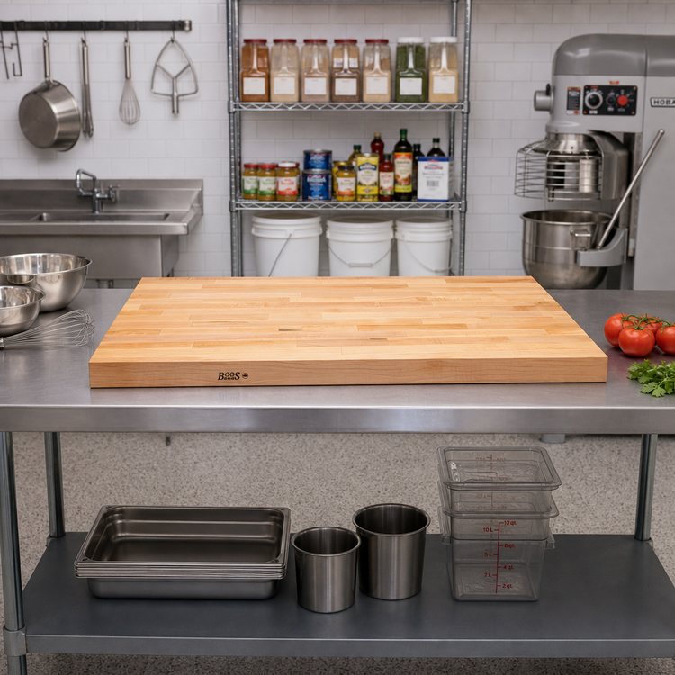 Product image #2 for John Boos 48 x 36-Inch Edge Grain Northern Hard Rock Maple Work Table Top, 1-3/4-Inch Thick, Penetrating Oil Finish