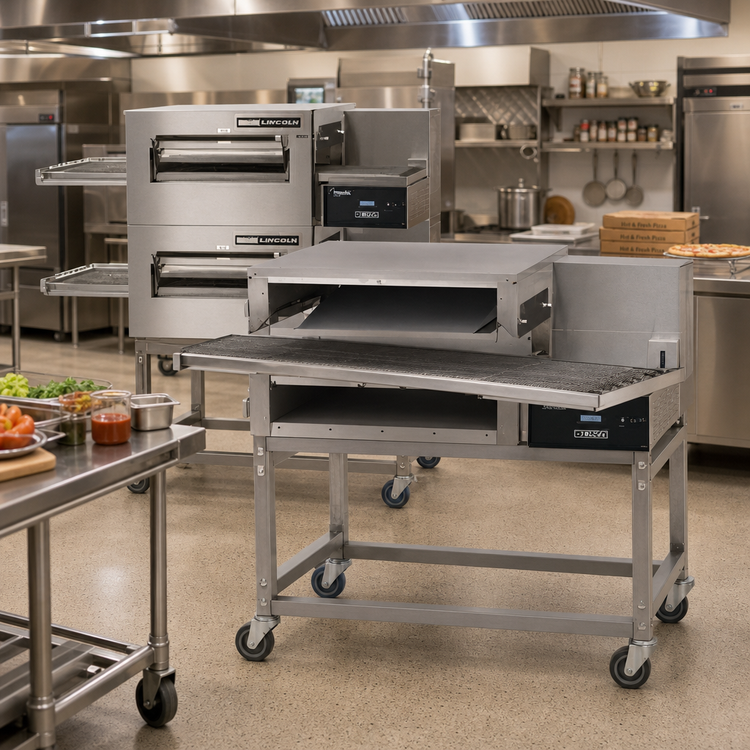 Product image #2 for Lincoln Impinger II Ventless Electric Conveyor Oven Package, Single Stack Floor Model, easyTouch Digital Controls