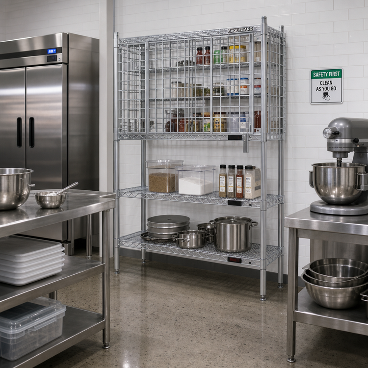 Product image #2 for EagleGard 24 x 60-Inch Security Enclosure Kit with Flip-Up Door, EAGLEgard Hybrid Epoxy Finish