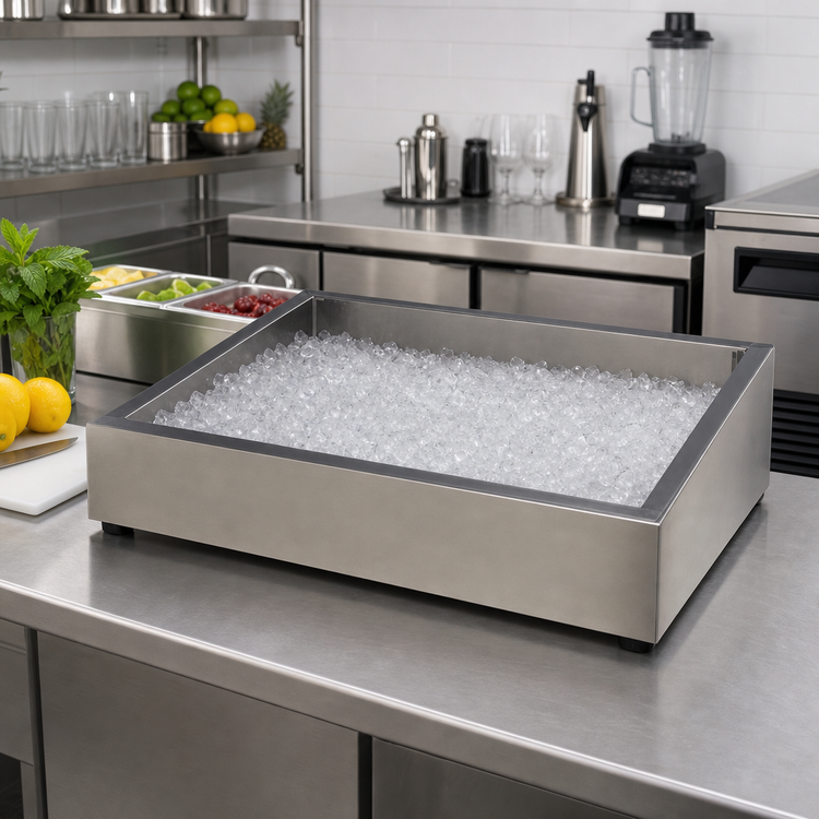 Product image #2 for Atlas Metal CTIP-2436 Countertop Insulated Marche Style Ice Pan, 36 x 24 Inches