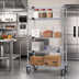Thumbnail image #2 for EAGLEbrite 4-Tier Wire Shelving Dolly Truck with 36 x 18 Inch Shelves, Zinc Finish, Poly Casters
