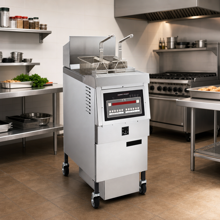 Product image #2 for Henny Penny OFE-321.03 Heavy-Duty Floor Model Electric Open Fryer, 1 Well, 65 lb Oil Capacity