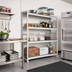 Thumbnail image #2 for Fermostock 4-Tier Polymer Shelving Corner Expansion Kit, 47W x 14D x 83H