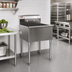 Thumbnail image #2 for Eagle Group One-Compartment Square Corner 304 Stainless Steel Utility Sink, No Drainboards