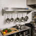 Thumbnail image #2 for BK Resources Premium T-304 Stainless Steel Wall-Mount Overshelf with Pot Rack, 60 x 12 Inches