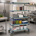Thumbnail image #2 for MetroMax 4 Four-Tier Mobile Polymer Shelving Unit with Open Grid Shelves, 36 x 24 x 68 Inches
