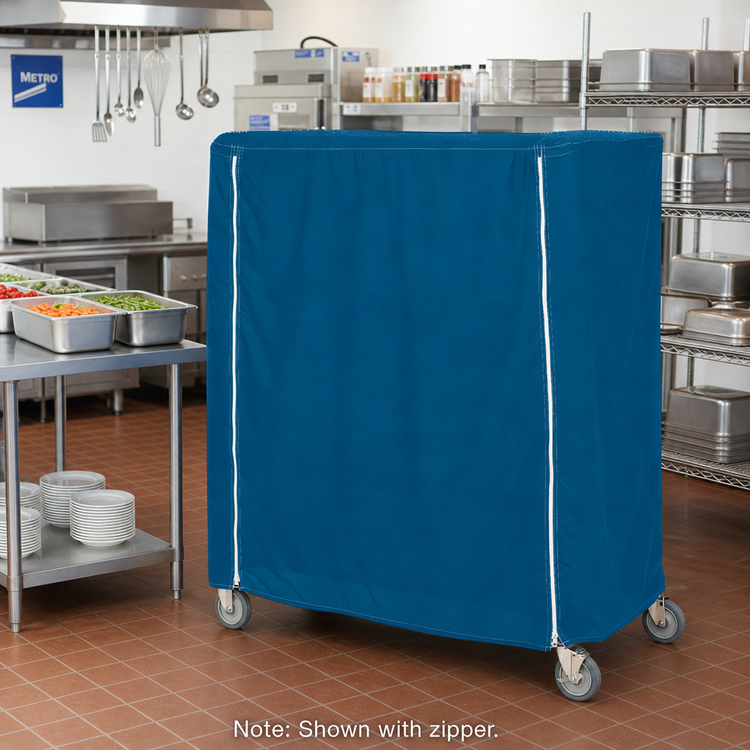 Product image #2 for Metro Queen Mary & Banquet Cart Cover, 60 x 24 x 62 Inch, Uncoated Nylon, Mariner Blue