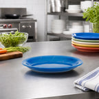 Thumbnail image #3 for Crestware Bay Pointe BP50 7 x 5-5/8-Inch Oval Narrow Rim Vitrified Ceramic Platter, Assorted Colors Case of 3