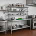 Thumbnail image #2 for Spec-Master SE Series 60 Inch x 30 Inch Stainless Steel Work Table With Adjustable Undershelf and Flex-Master Overshelf Kit