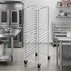 Thumbnail image #2 for Channel Manufacturing 415AC 27-Pan Aluminum Side-Load Bun Pan Rack with 2-Inch Spacing and 5-Inch Casters