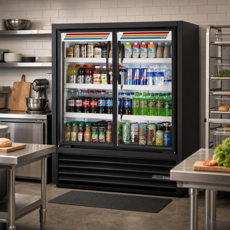 Product image #2 for True 48-Inch Slim Line 2-Section Glass Door Refrigerated Merchandiser, R290, 115V