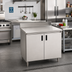 Thumbnail image #2 for Advance Tabco HK-SS-365 Enclosed Work Table with Hinged Door Cabinet Base, 60 x 36 Inches, 14-Gauge 304 Stainless Steel Top