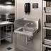 Thumbnail image #2 for BK Resources 14 x 10 Wall-Mount Hand Sink with Left Side Splash, 4 in. O.C. Splash Mount, Marine Edge, 304 Stainless Steel