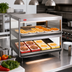 Thumbnail image #2 for Hatco Glo-Ray 36-Inch Countertop Two-Shelf Slant/Horizontal Pass-Through Merchandising Warmer with High Watt Top Shelf