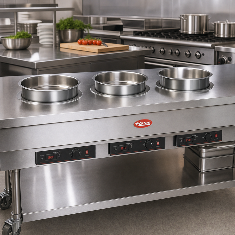 Product image #2 for Hatco Round Drop-In Heated Well Component, 7 Qt, Non-Insulated, Top-Mounted