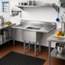 Thumbnail image #2 for Advance Tabco 1-Compartment Fabricated Sink with Left and Right Drainboards, 24 x 24 x 14-Inch Bowl, 72-Inch Wide