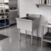 Thumbnail image #2 for Advance Tabco 4-41-24D Square Corner Single-Compartment Scullery Sink with 24 x 24-Inch Bowl, 430 Stainless Steel, 4-Inch Backsplash, Legs