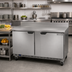 Thumbnail image #2 for Beverage-Air WTR60AHC-FIP 60-Inch Two-Section Worktop Refrigerator with Solid Doors and 4-Inch Backsplash