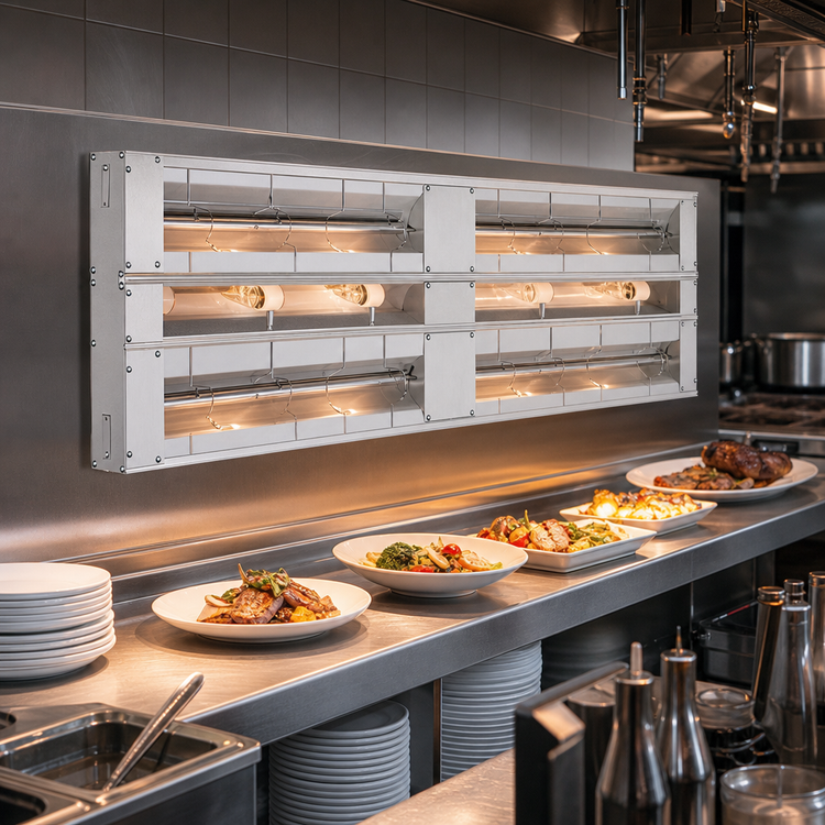 Product image #2 for Hatco Glo-Ray® GRAHL-60 60-Inch Lighted Infrared Strip Heater, Aluminum