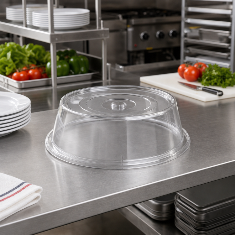 Product image #2 for Carlisle Round Clear Polycarbonate Plate Cover for 10-1/2" to 10-5/8" Plates