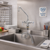 Thumbnail image #2 for T&S Brass B-0201-01 Single-Hole Deck-Mount Swivel Pantry Mixing Faucet with 12-Inch Swing Nozzle
