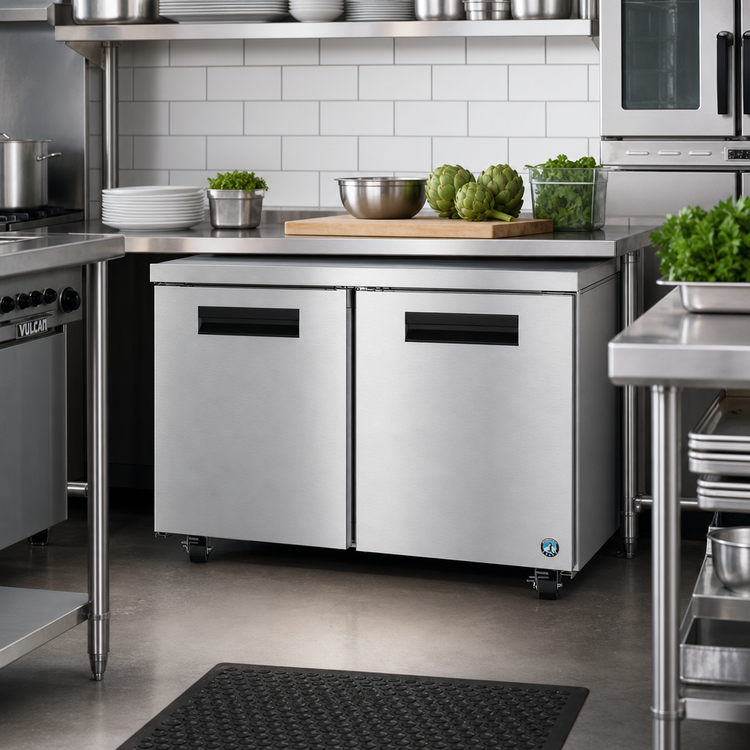 Product image #2 for Hoshizaki Steelheart UR48B 48-Inch Two-Section Undercounter Refrigerator