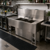 Thumbnail image #3 for BK Resources 60-Inch Three-Compartment Stainless Steel Slimline Underbar Sink with Dual Drainboards