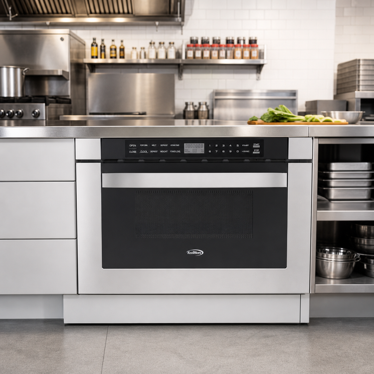 Product image #2 for KoolMore 1.2 Cu. Ft. Stainless Steel Built-In Microwave Drawer Oven, 1000W