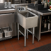 Thumbnail image #2 for Advance Tabco Special Value Series Underbar Stainless Steel Hand Sink with Faucet, 12 Inch Wide x 21 Inch Deep x 32-3/4 Inch High