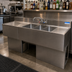 Thumbnail image #3 for BK Resources 60-Inch Three-Compartment Slim-Line Underbar Sink with Dual Drainboards and Faucet