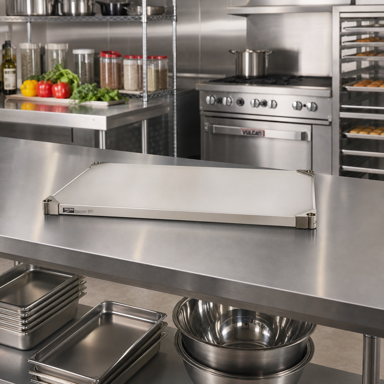 Product image #2 for Metro Super Erecta 36 x 21 Inch Solid Type 304 Stainless Steel Shelf