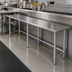 Thumbnail image #2 for 108-Inch x 14-Inch Stainless Steel Underbar Work Table with Galvanized Legs