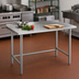 Thumbnail image #2 for Advance Tabco Special Value Series Open Base Stainless Steel Work Table with 1-1/2 Inch Rear Splash, 60 x 36 Inches