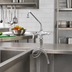 Thumbnail image #2 for T&S Brass Double Pantry Faucet, Single-Hole Deck-Mount, 6-Inch Swing Nozzle