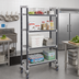Thumbnail image #2 for Cambro Camshelving Elements XTRA High Density Mobile Starter Unit, 21 x 42 x 78-1/4 In., 4-Tier Vented Shelving, Speckled Gray