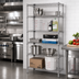 Thumbnail image #2 for Quantum 5-Shelf Stationary Wire Shelving Starter Kit, 36 x 12 x 86 Inches, 304 Stainless Steel