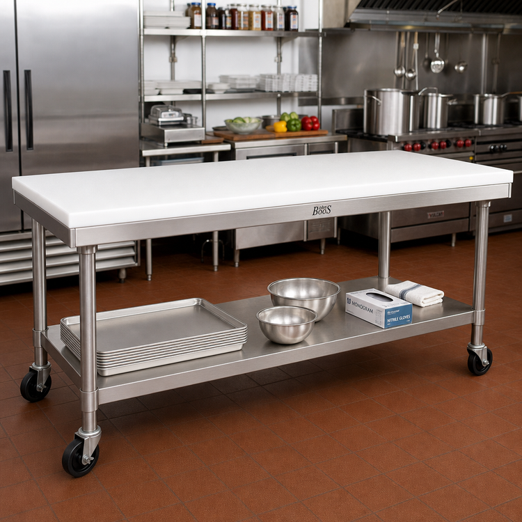 Product image #2 for John Boos 72" x 30" Reversible Poly Work Table Top Replacement