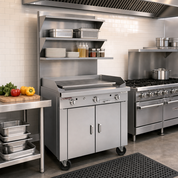 Product image #2 for Southbend Platinum Heavy Duty 36-Inch Modular Natural Gas Plancha Griddle Sectional Range, 1/2-Inch Plate