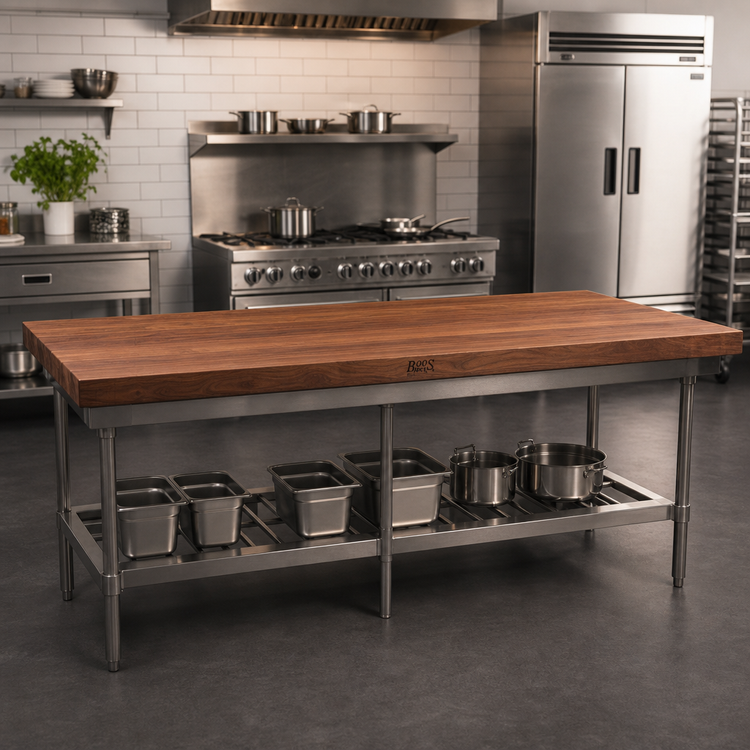 Product image #2 for John Boos Boos Block American Black Walnut Kitchen Countertop, 84 x 42 x 3 Inch, Flat Top