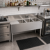 Thumbnail image #2 for Krowne Royal Series Three-Compartment Underbar Sink Unit with Left Drainboard, 48 x 19 Inches