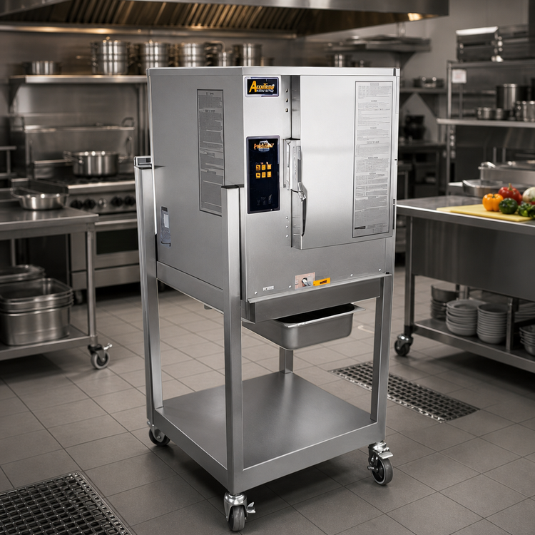 Product image #2 for AccuTemp Evolution Stand-Mounted Connectionless 6-Pan Natural Gas Boilerless Convection Steamer
