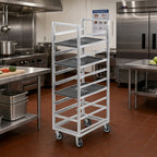 Thumbnail image #2 for Channel Manufacturing 440S Mobile Stainless Steel Cafeteria Tray Rack, Single Section, End Load, 20-Tray Capacity, 14 x 18 in Trays