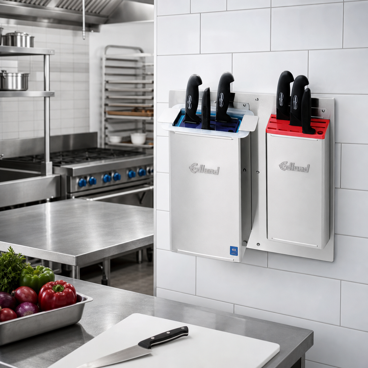 Product image #2 for Edlund KSS-5050 Wall-Mounted Knife Sanitizing System with Built-In KR-50R Rack