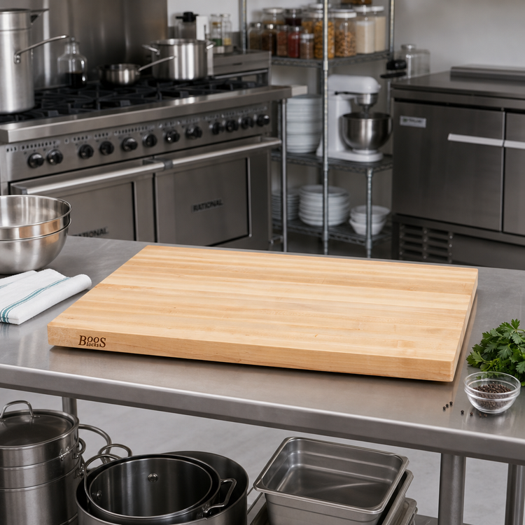 Product image #2 for John Boos Boos Block 42 x 27-Inch Edge Grain Northern Hard Rock Maple Kitchen Countertop, Varnique Finish