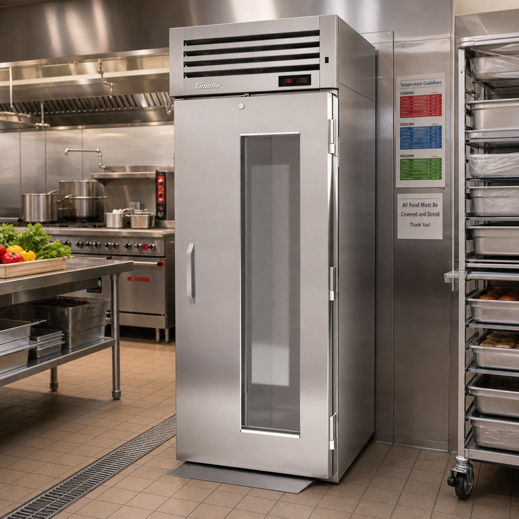 Product image #2 for Turbo Air PRO Series Roll-Thru Heated Holding Cabinet with Glass Doors, 1 Section, 44 Cu. Ft.