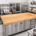 Thumbnail image #2 for John Boos Edge Grain Northern Hard Rock Maple Bakers' Table Top with 4