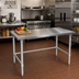Thumbnail image #2 for John Boos Stallion 72-Inch x 24-Inch 14-Gauge Type 300 Stainless Steel Top Work Table with Galvanized Base