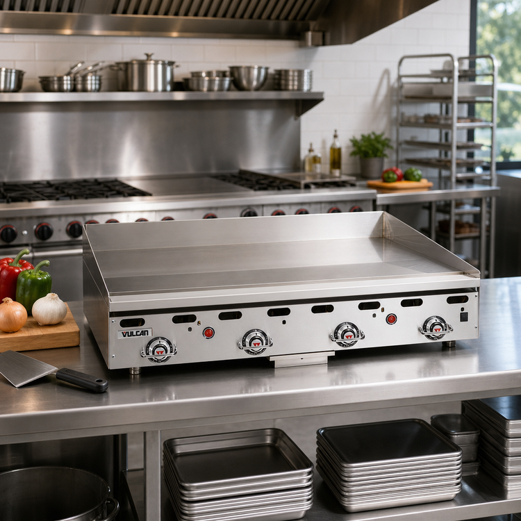 Product image #2 for Vulcan 24-Inch Countertop Gas Heavy Duty Griddle with 24 x 24-Inch Polished Steel Cooking Surface